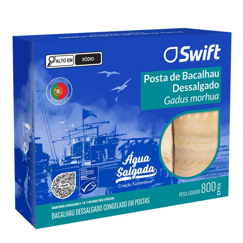 Posta de Bacalhau Dessalgado Swift 800 g