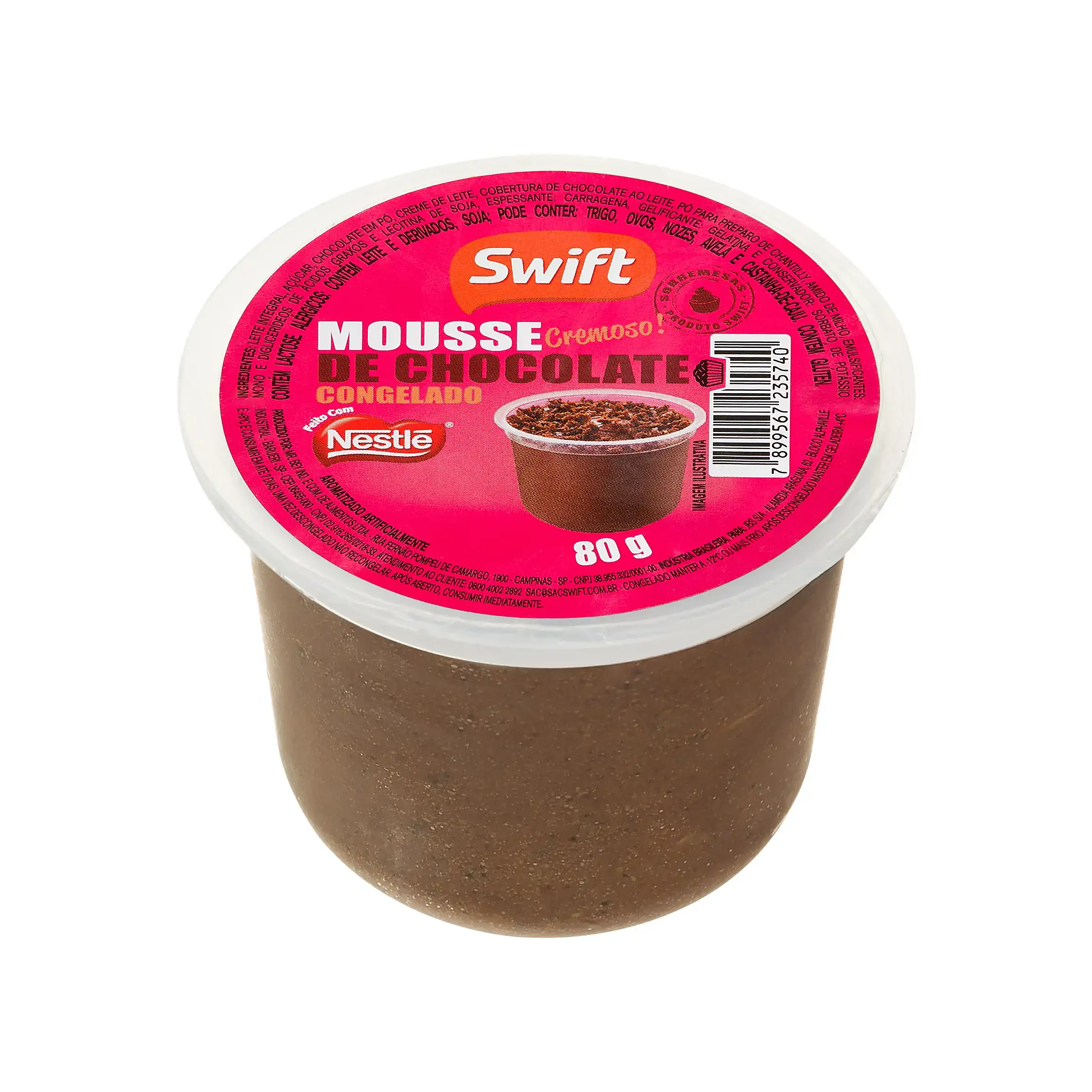 Mousse Swift Chocolate Ao Leite 80g