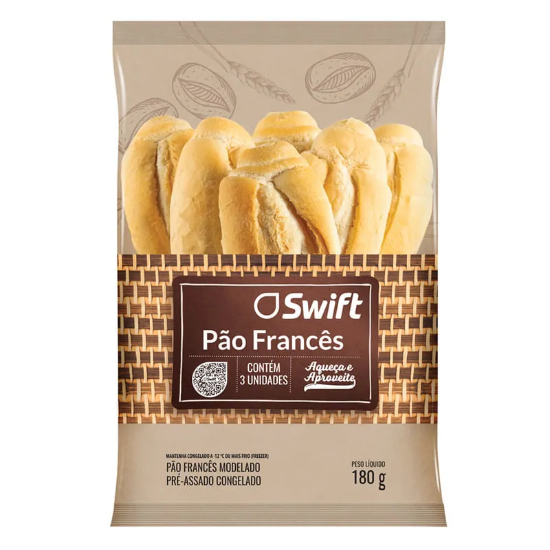 Pão Francês Congelado Swift 180 g