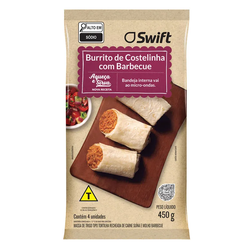 Burritos Costelinha com Barbecue Swift 450 g