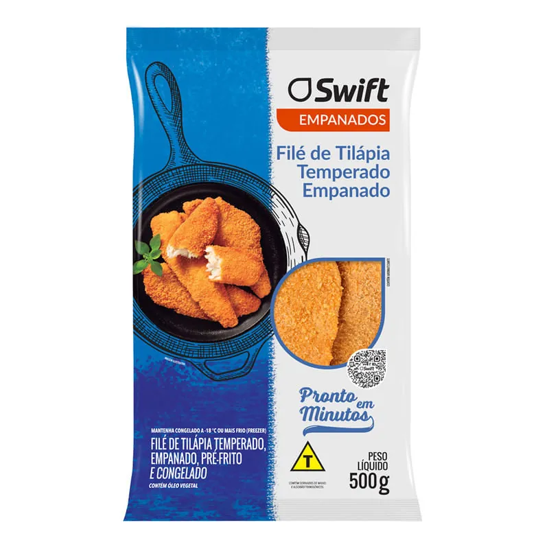 Filé de Tilápia a Milanesa Congelado Swift 500 g