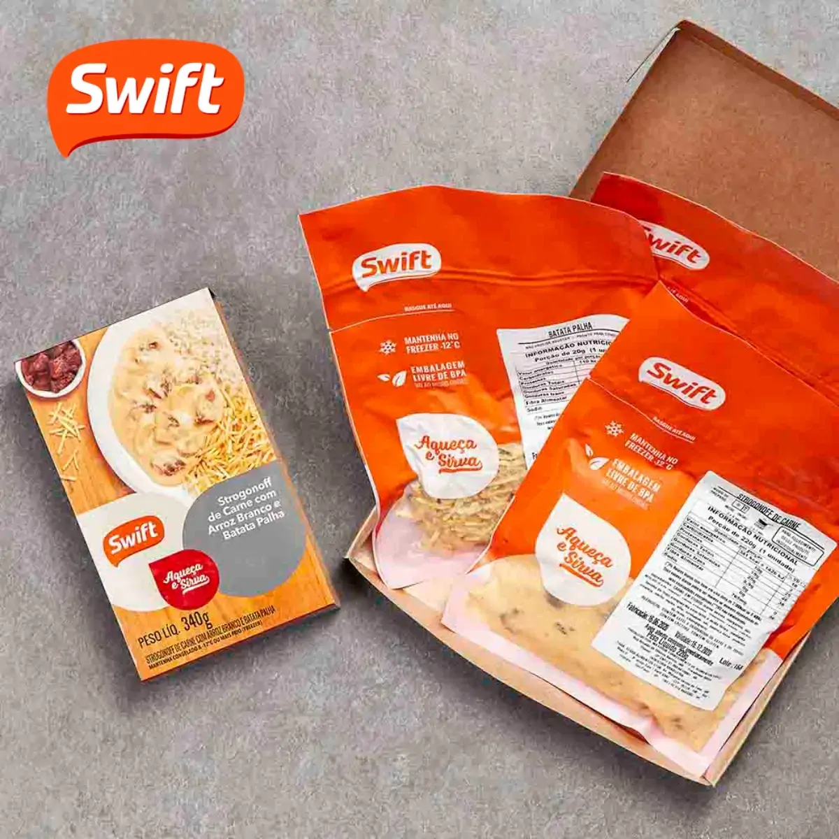 Strogonoff Carne Swift C/arroz E Batata 340g