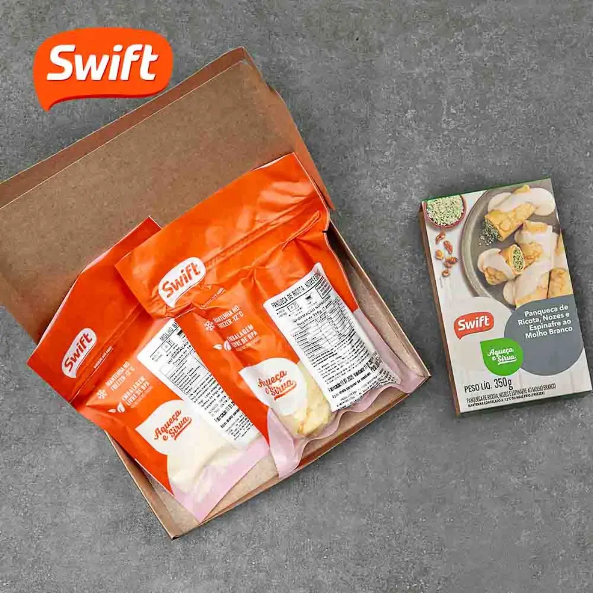 Panqueca Swift 350g Ricota/nozes/espin Molho Bco
