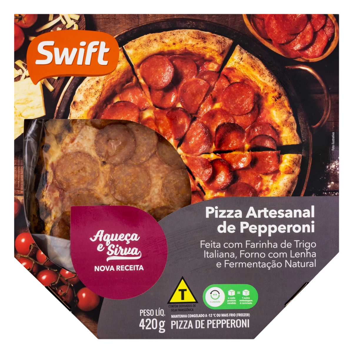Pizza Artesanal Pepperoni Swift 420g