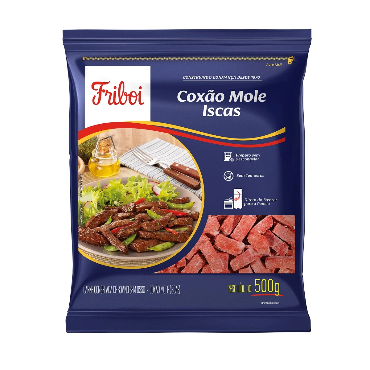Iscas Coxao Mole Bov Friboi 500g
