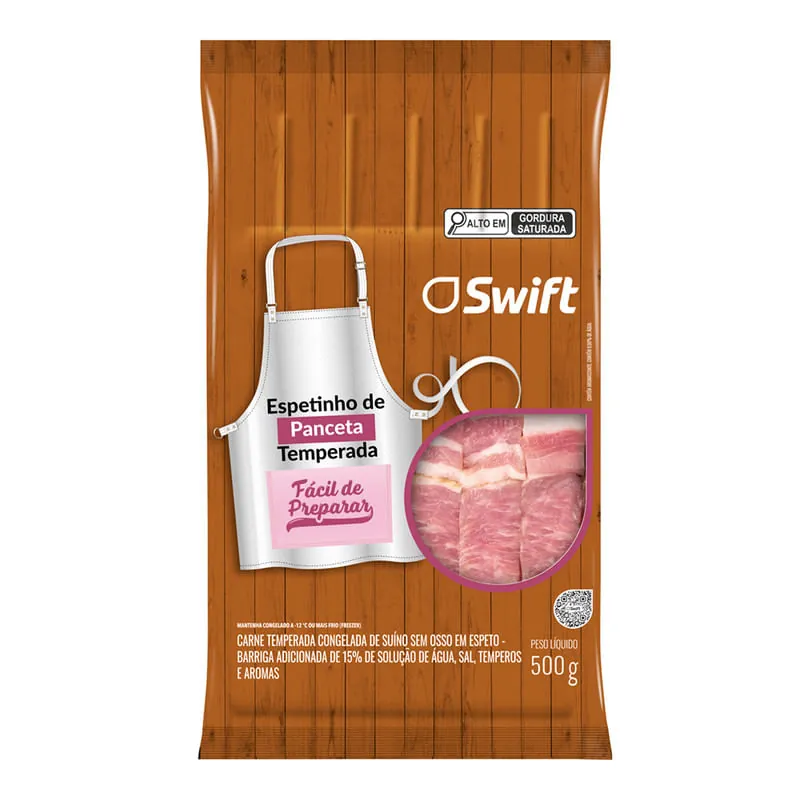 Espetinho de Panceta Swift Pacote 500g