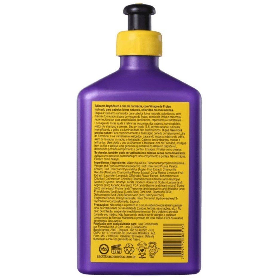 Bálsamo Baphônico Loira De Farmácia Lola Cosmetics