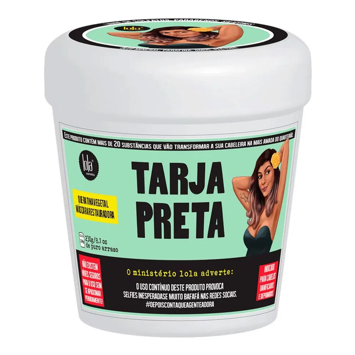 Máscara Restauradora Lola Queratina Vegetal Tarja Preta 230g