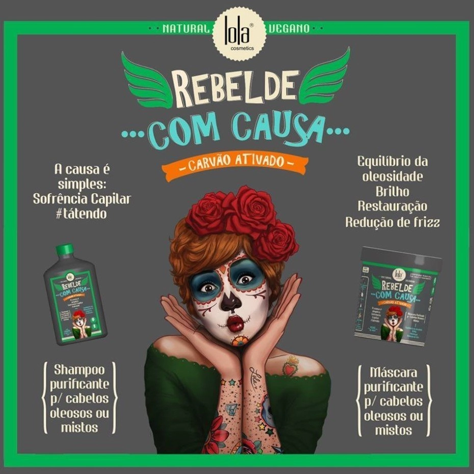 Linha Rebelde Com Causa Lola Mascara Purificante 430 Gr Lola Collection