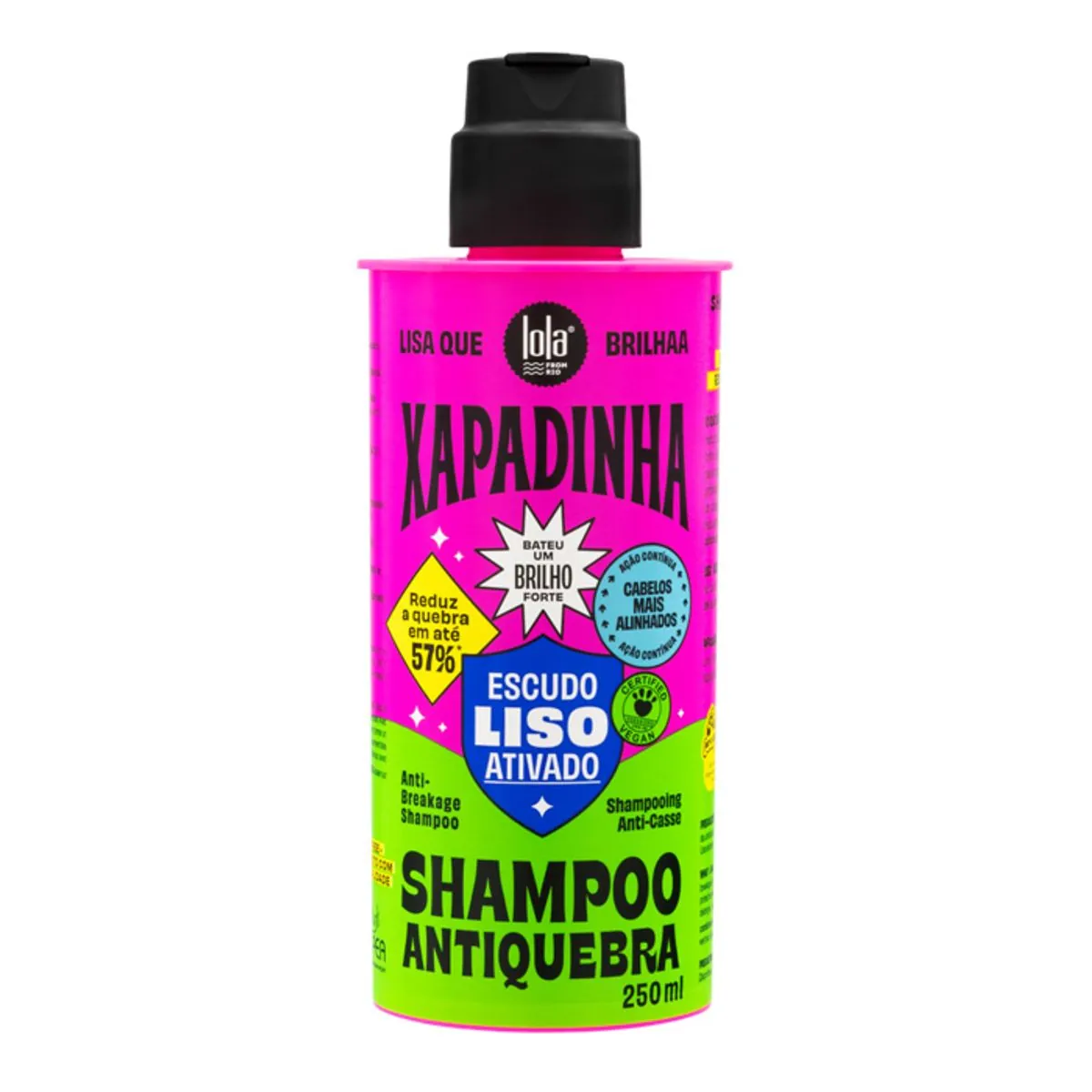 Shampoo Antiquebra Lola Cosmetics Xapadinha Frasco 250ml