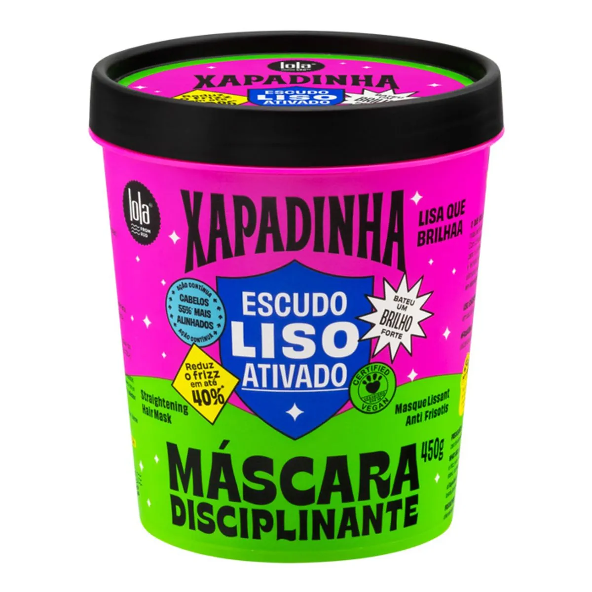 Máscara Disciplinante Lola Cosmetics Xapadinha Pote 450g