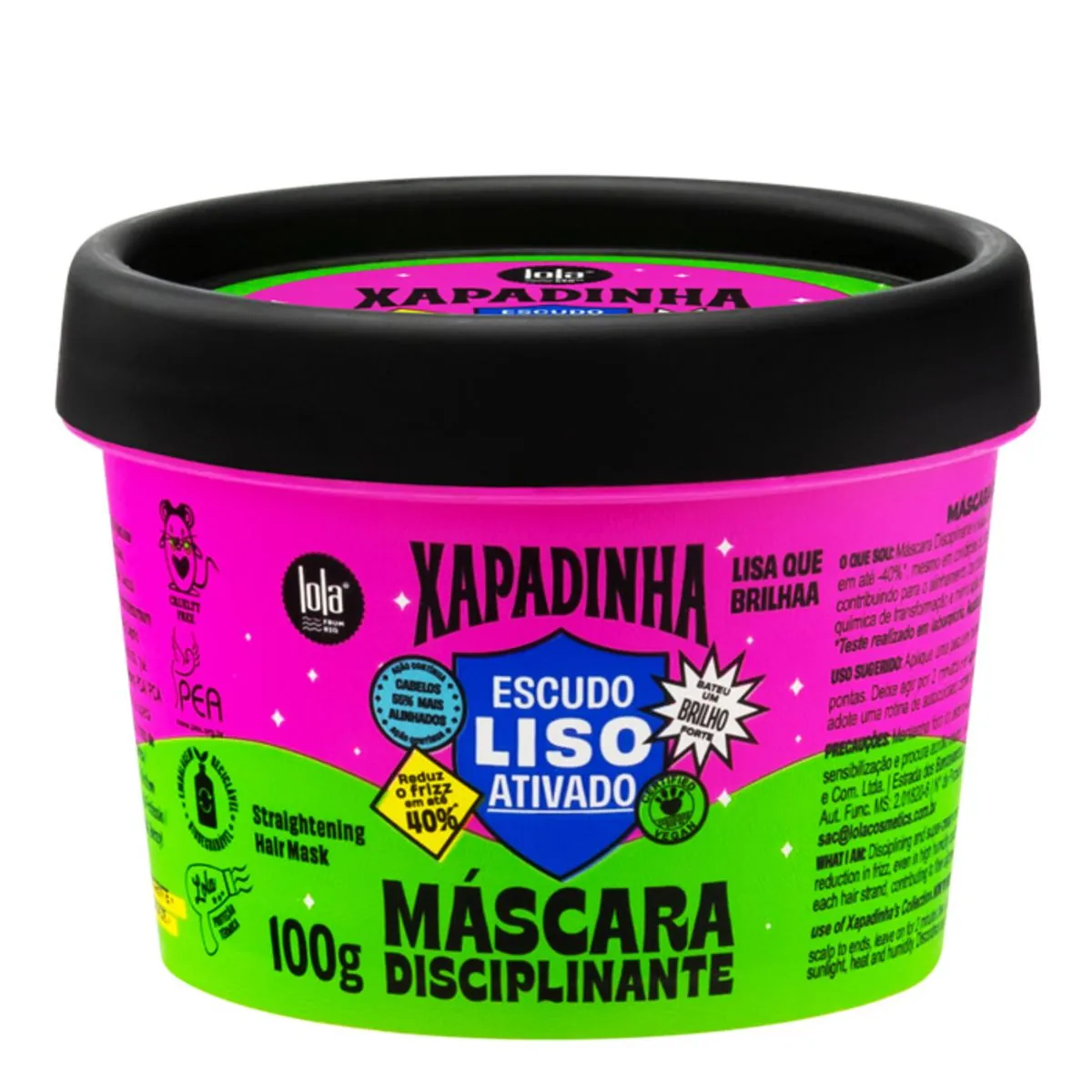 Máscara Disciplinante Lola Cosmetics Xapadinha Pote 100g