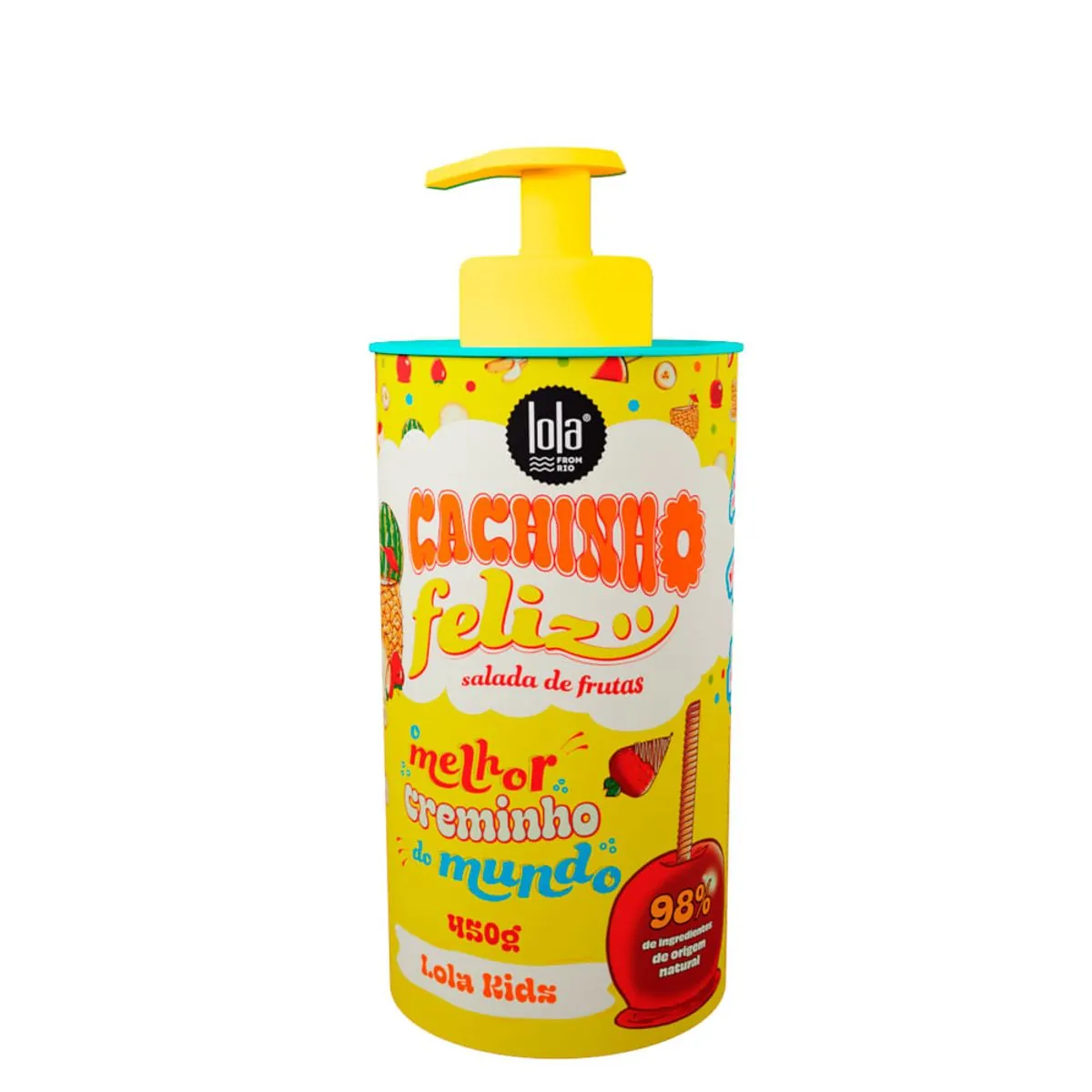 Creme Para Pentear Salada De Frutas Lola From Rio Cachinho Feliz Kids Frasco 450g Pump