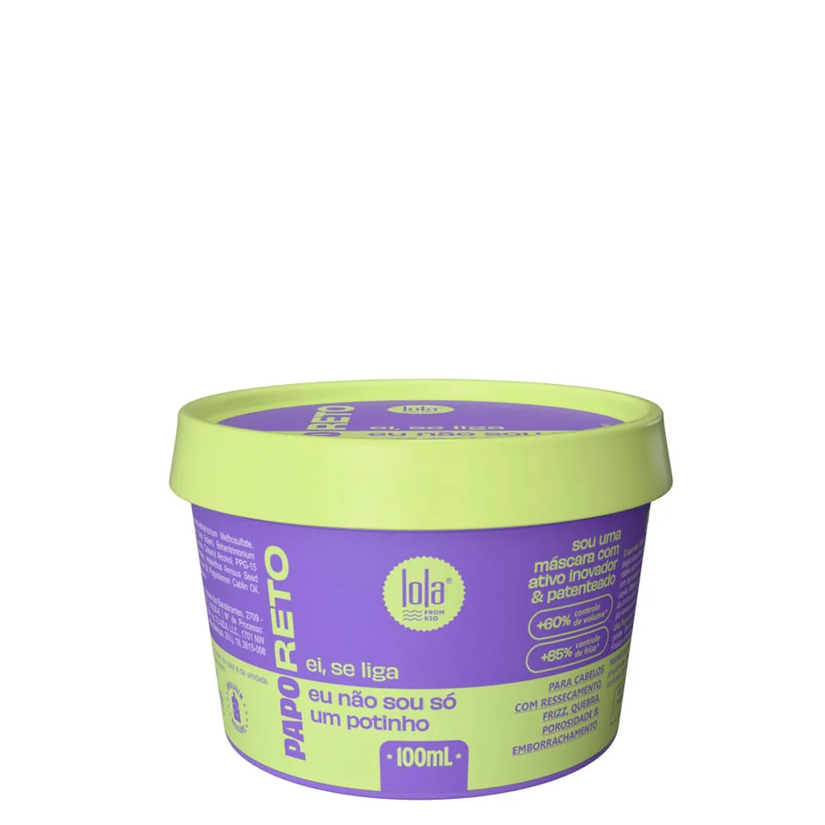Máscara Capilar Hidratante Papo Reto Lola Cosmetics 100ml