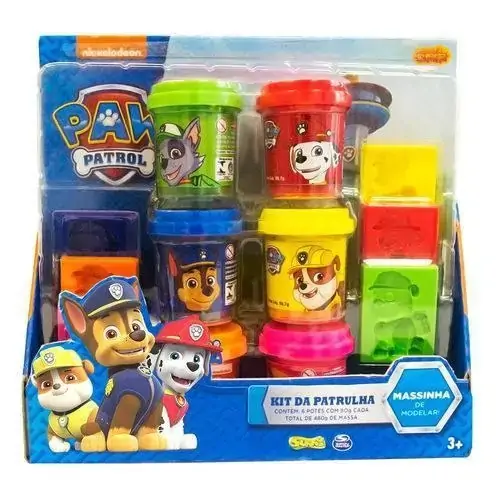 Massa de Modelar - Kit com 6 Potes - Patrulha Canina - Sunny