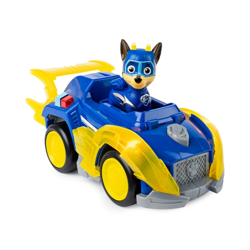 Veículo e Mini Figuras - Patrulha Canina - Mighty Pups - Super Paws - Deluxe - Skye - Sunny
