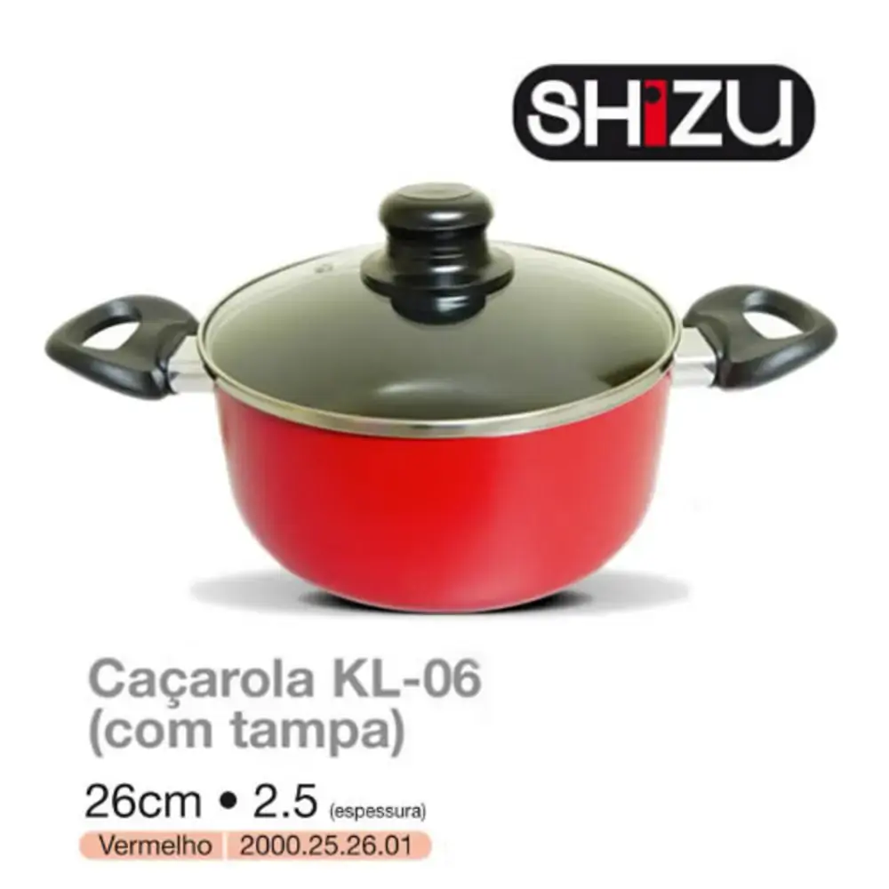 Cacarola 2.5 26cm Vermelho C/tampa