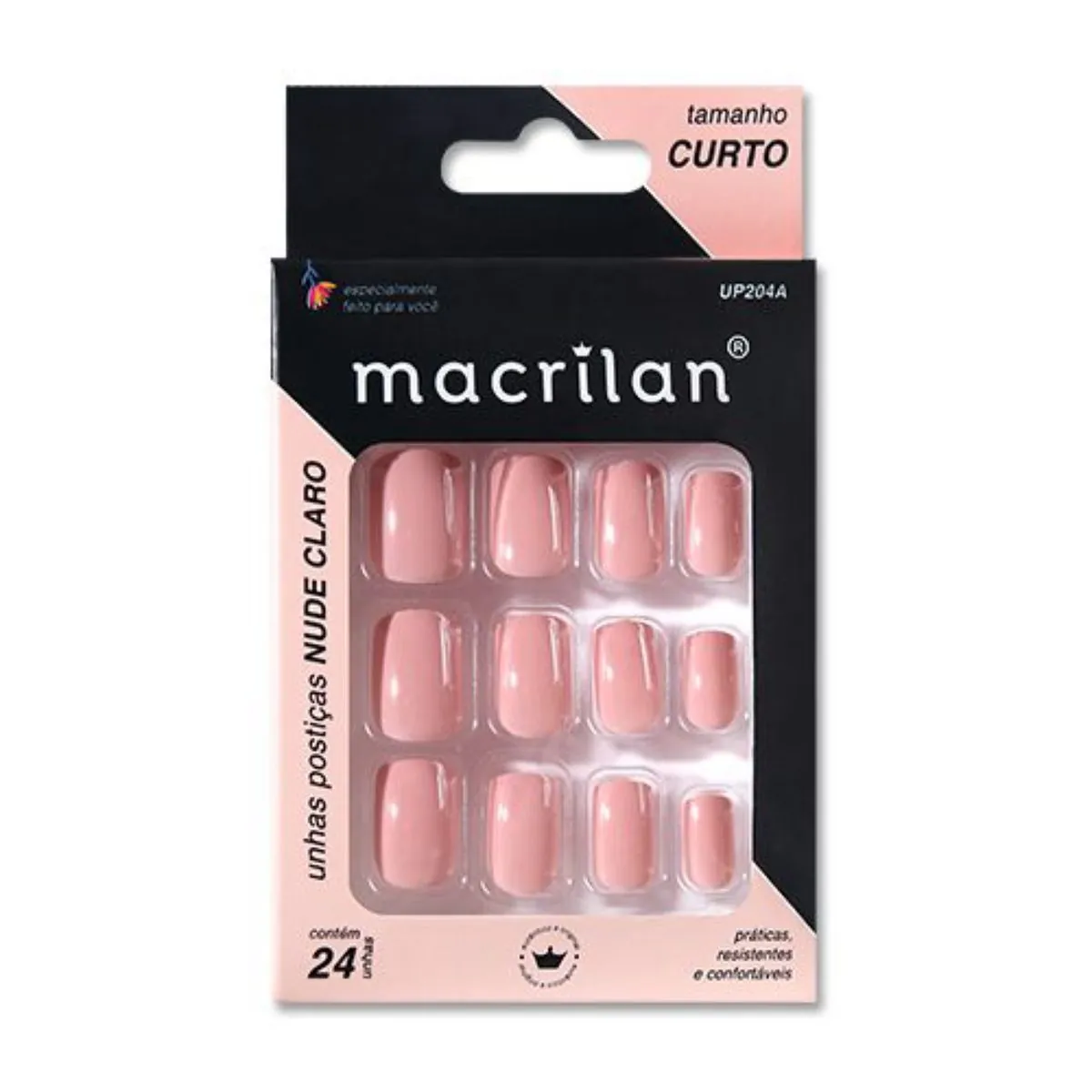 Up204a Unha Artificial Nude Claro Macrilan
