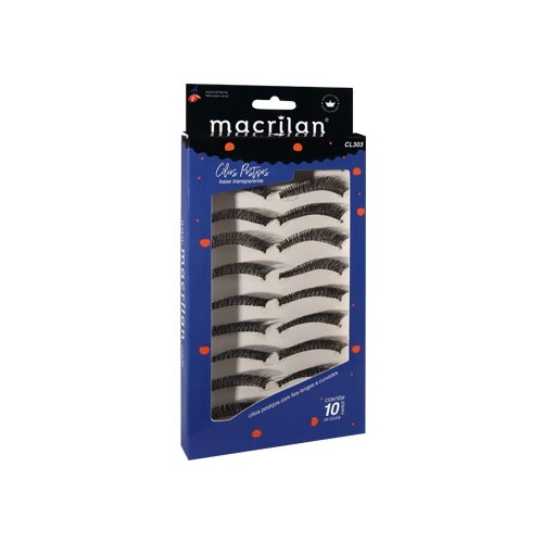 Kit Cilios Postiços 10 Pares Cl303 Fios Longos