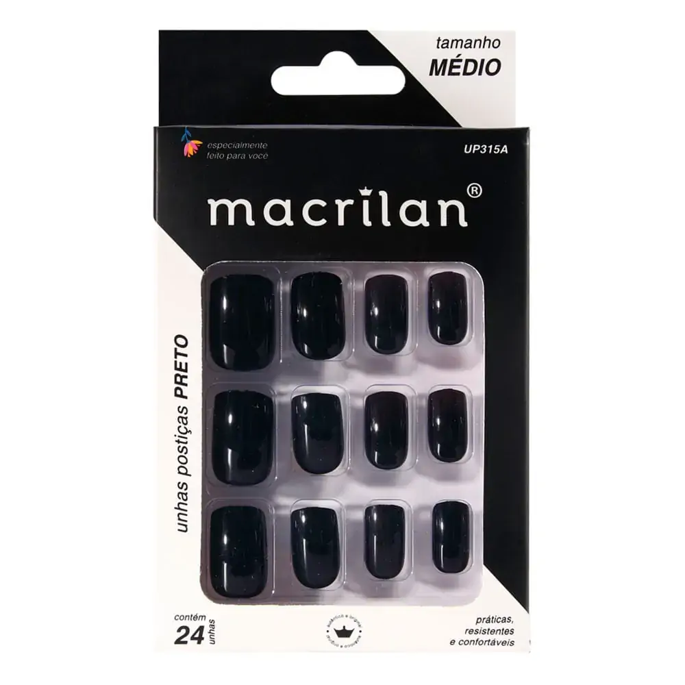 Unhas Macrilan Preta Up315a 24