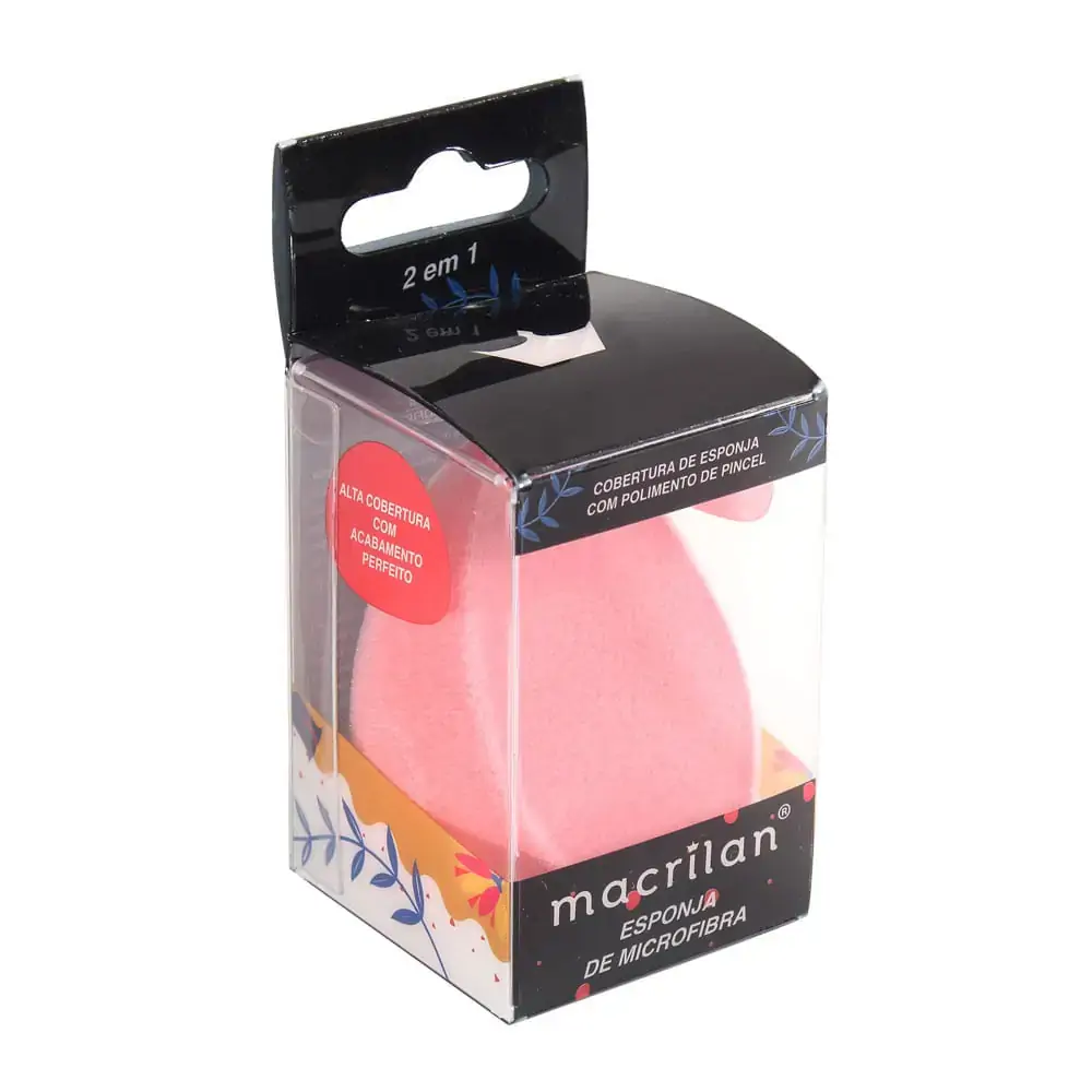 Esponja P/maquiagem Macrilan Microfibra 24un