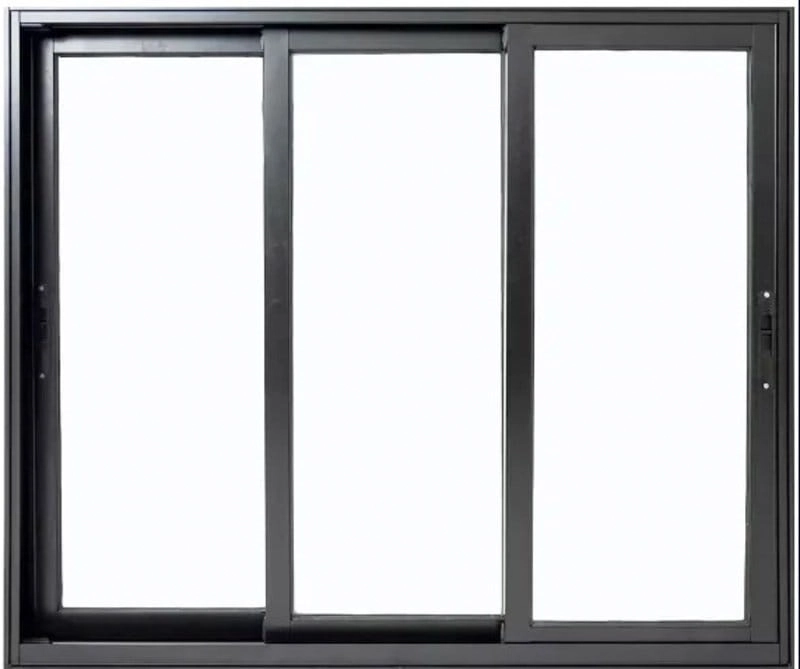 Vitro De Aluminio 3 Planos Móveis Sem Grade Linha Premium Preto
