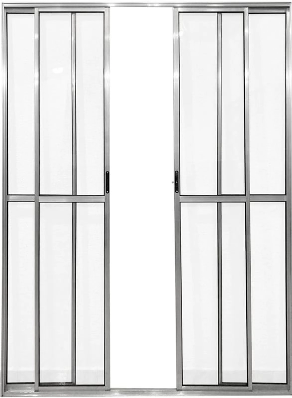 Porta Sacada 4 Folhas Com Trinco 2,10 X 1,80 Cor Brilhante Linha Econ