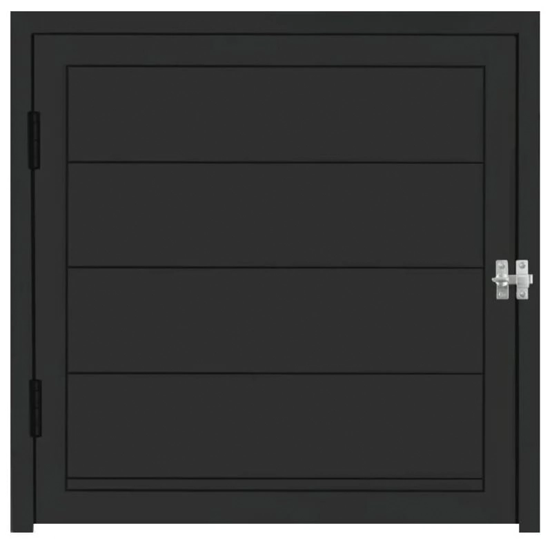 Porta De Aluminio Abrigo Lambril C/trinco Linha Premium Preto