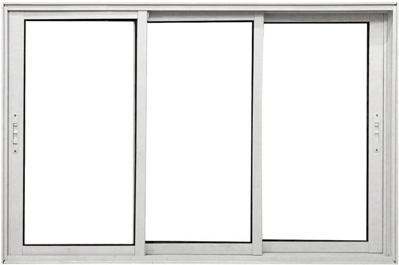 Vitro De Aluminio 3 Planos Móveis Sem Grade Linha Premium Branco