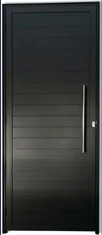 Porta De Aluminio Lambril Com Puxador Linha Premium Preto