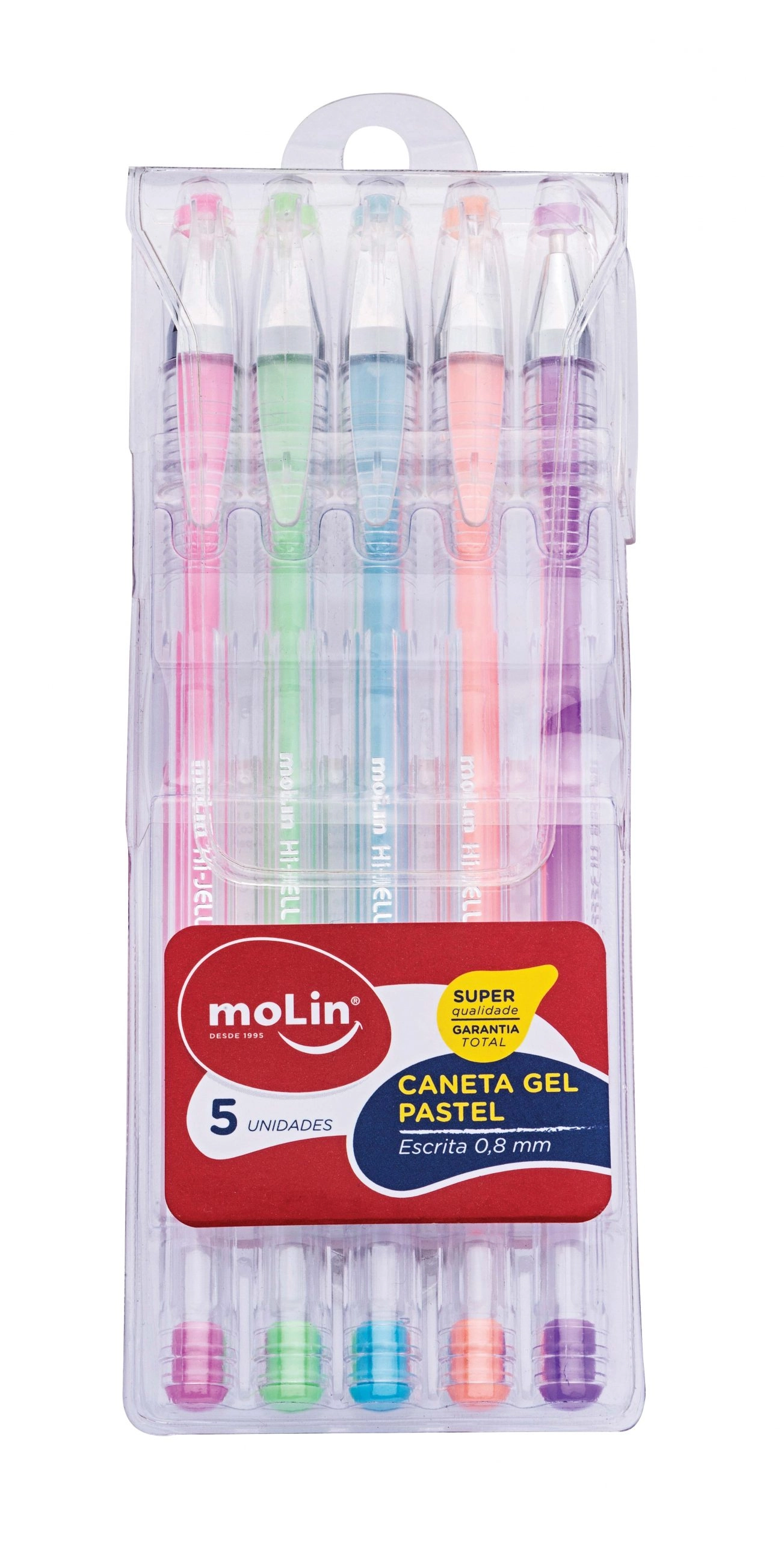 Caneta Molin Gel Grip Neon Bols C/5