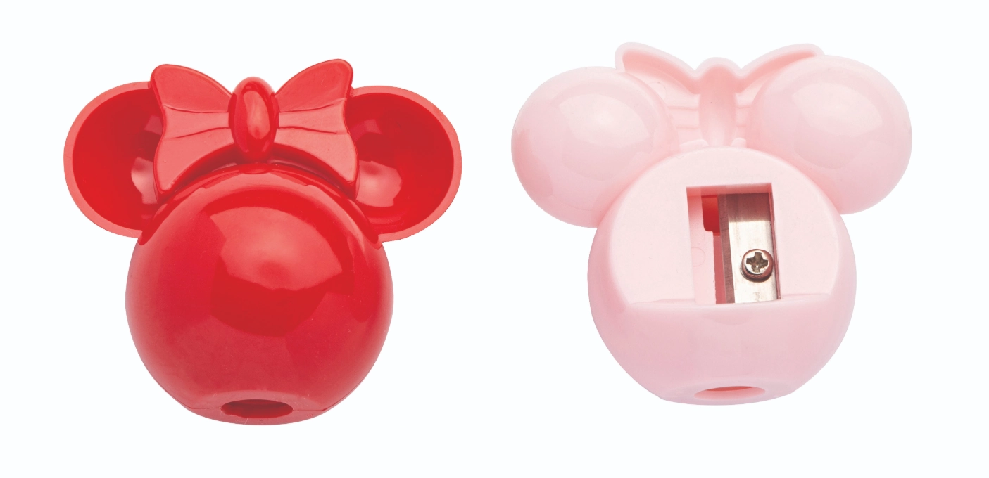 Apontador Face Minnie Rosa E Vermelho