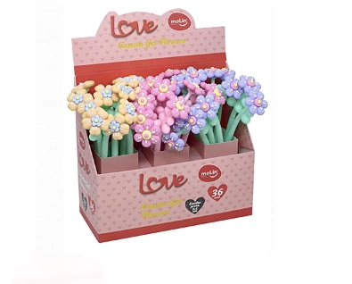 Caneta Gel Flowers Dp Molin
