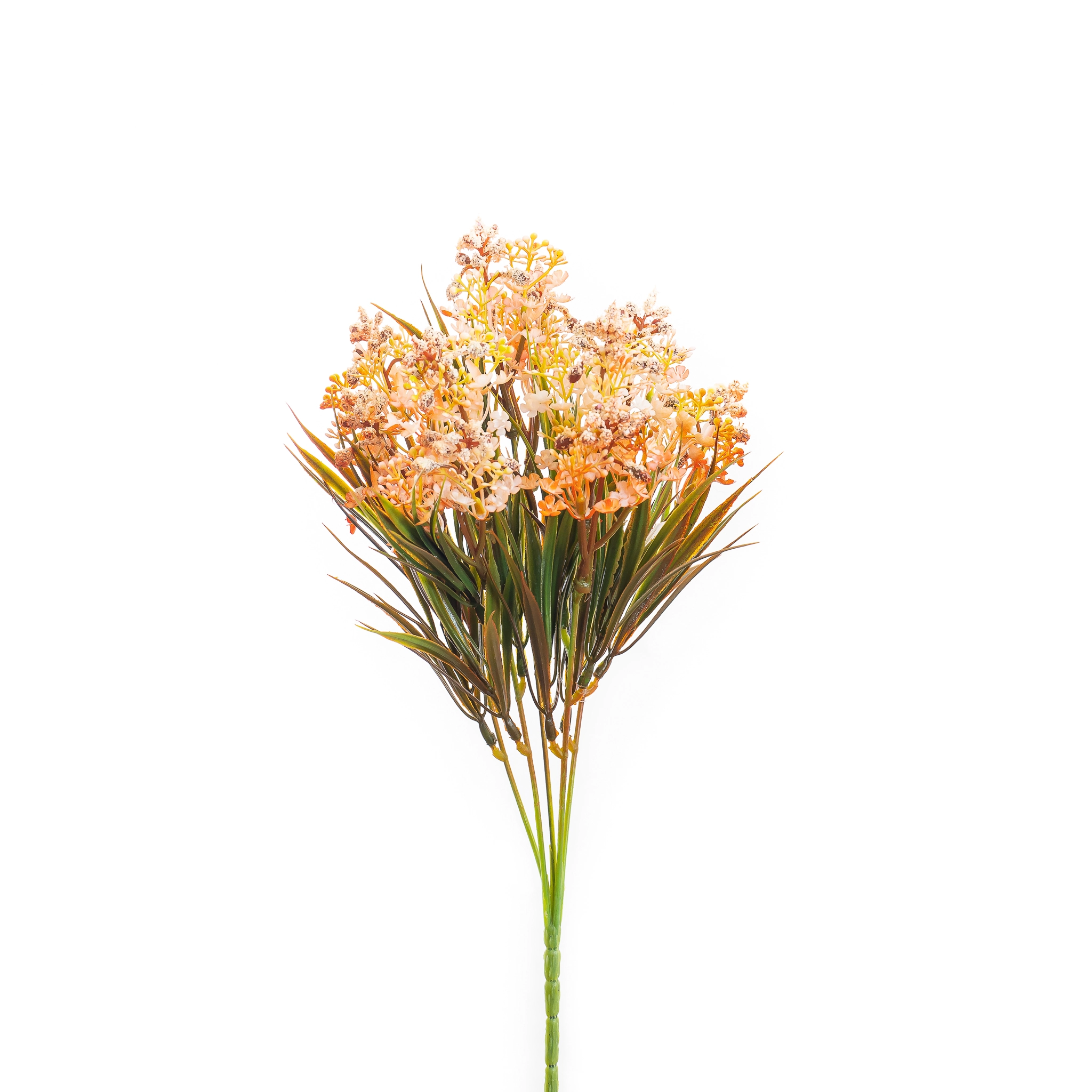 Buque Flores Campo Laranja X5 32cm 208lj Bela Flor