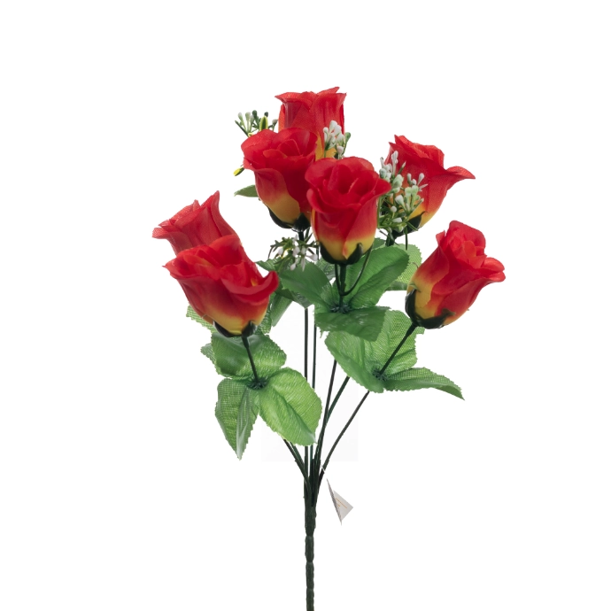Buque Botao Rosa X7 33cm 341mix Bella Flor