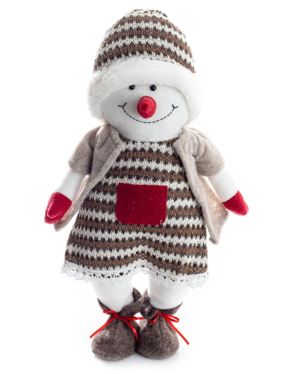 Boneco Neve Girl 20x15x45cm Vd Bco Vm Dh210379 Bela Flor