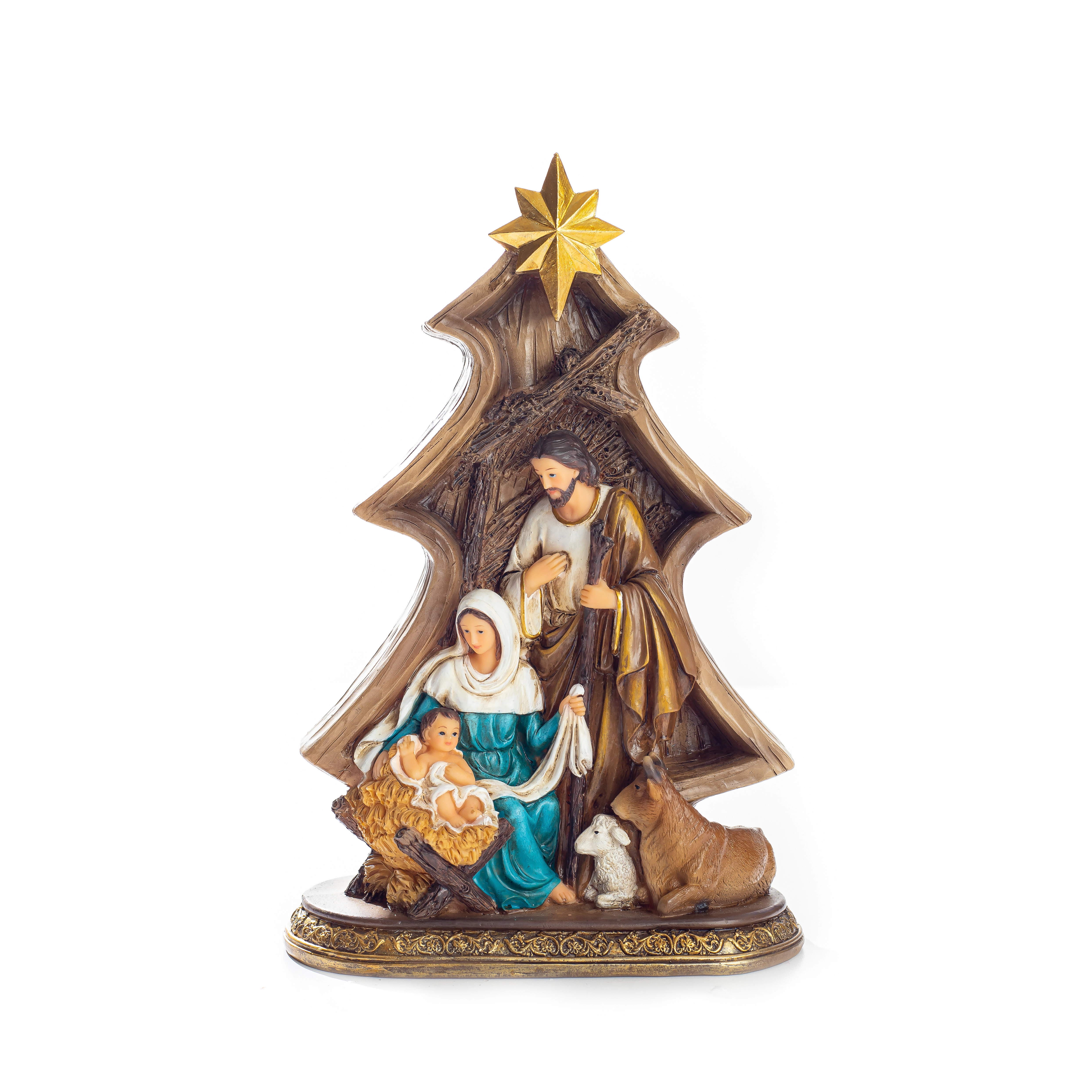 Sagrada Familia Na Arvore 15,3x7,5x23cm Gs109900 3 Bela Flor