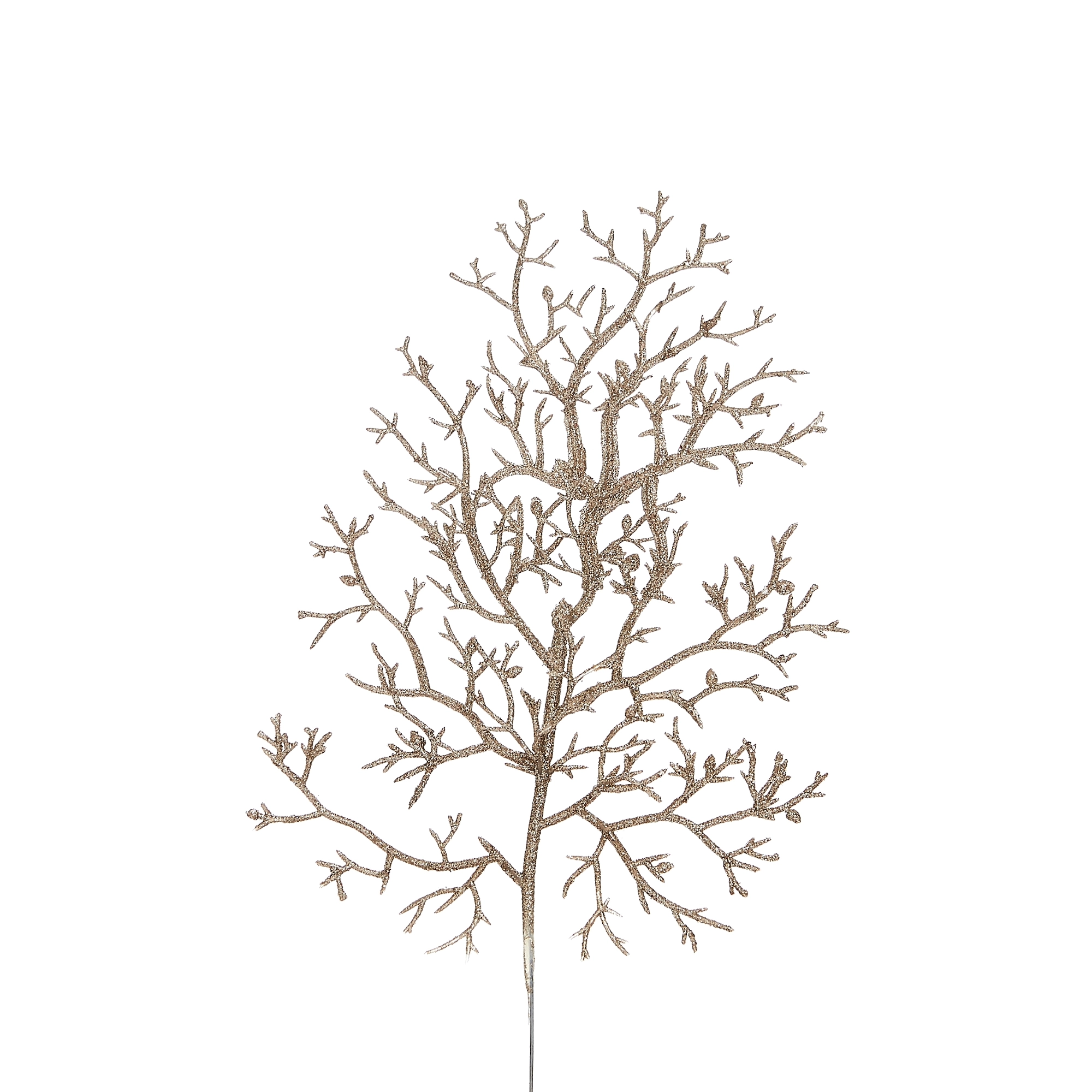 Pick Ramo Folha Natal Champanhe 34cm Bf4463ch Bela Flor