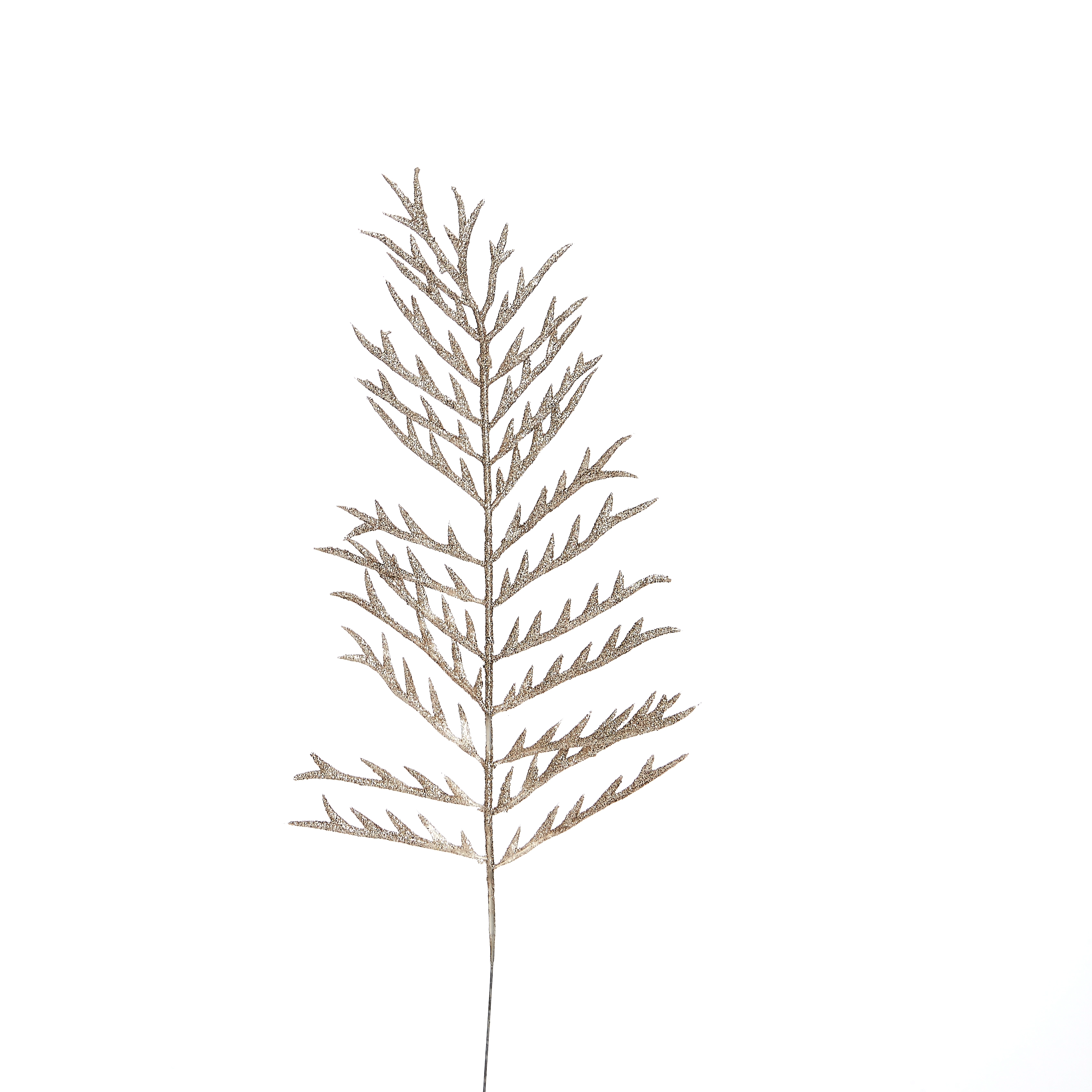 Pick Natal Ramo Folha Champagne 36cm Bf4464ch Bela Flor