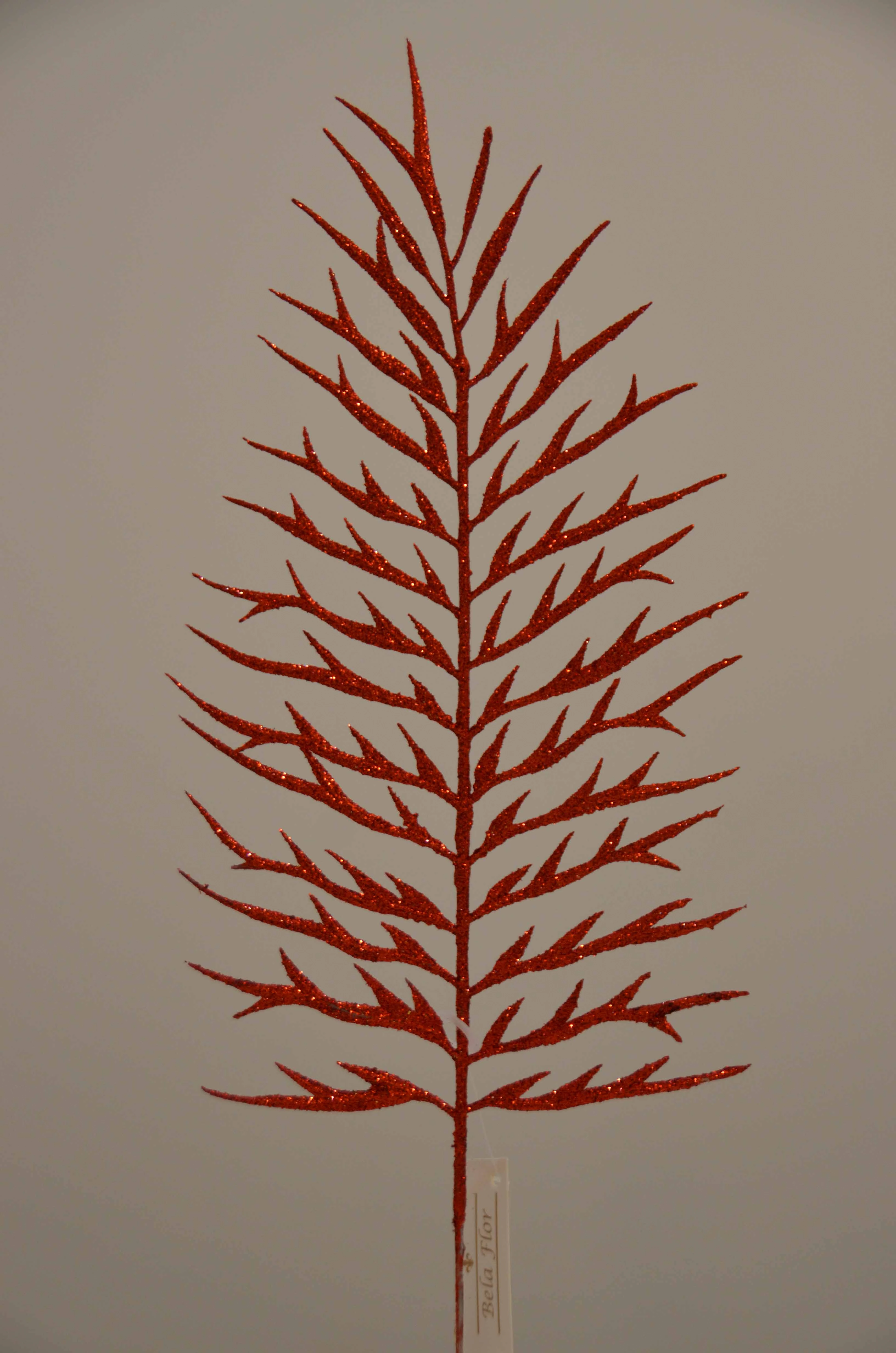Pick Natal Ramo Folha Vermelho 36cm Bf4464vm Bela Flor