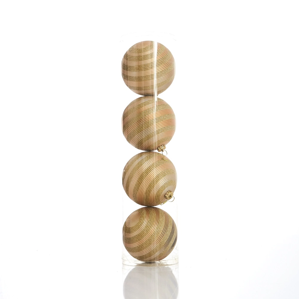 Bola Decor Radial Drl X4 15cm 12934 Bela Flor