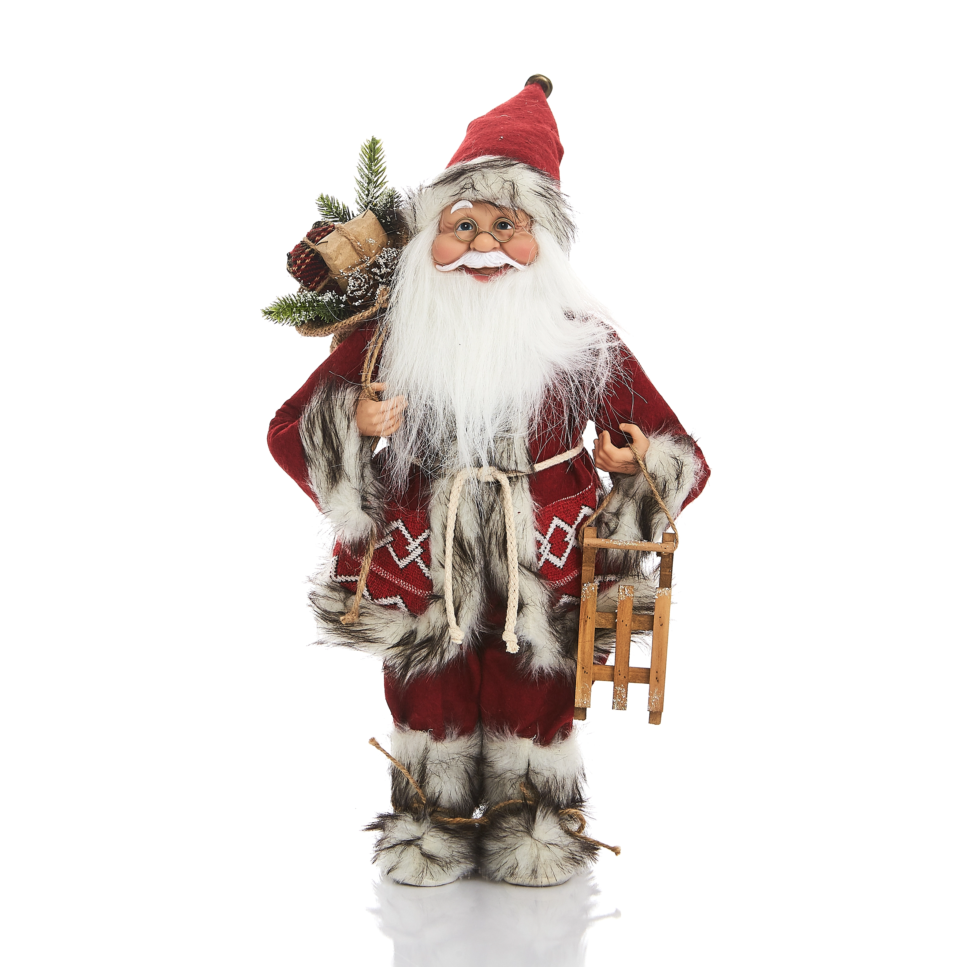 Papai Noel Treno 45cm Vermelho 14295 Bf