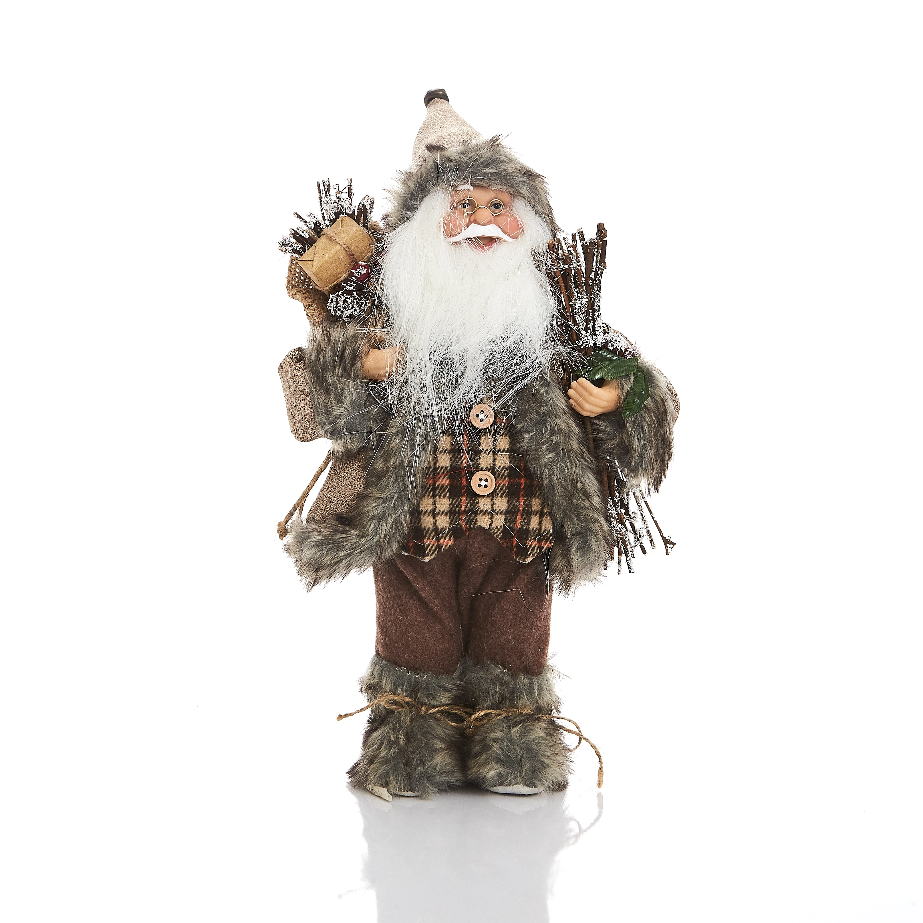Papai Noel Lenhador 30cm 14304 Bf