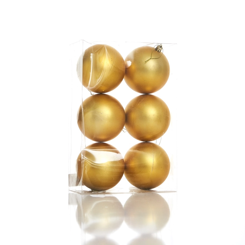 Bola Fosco X6 10cm Dourado 12652dr Bf