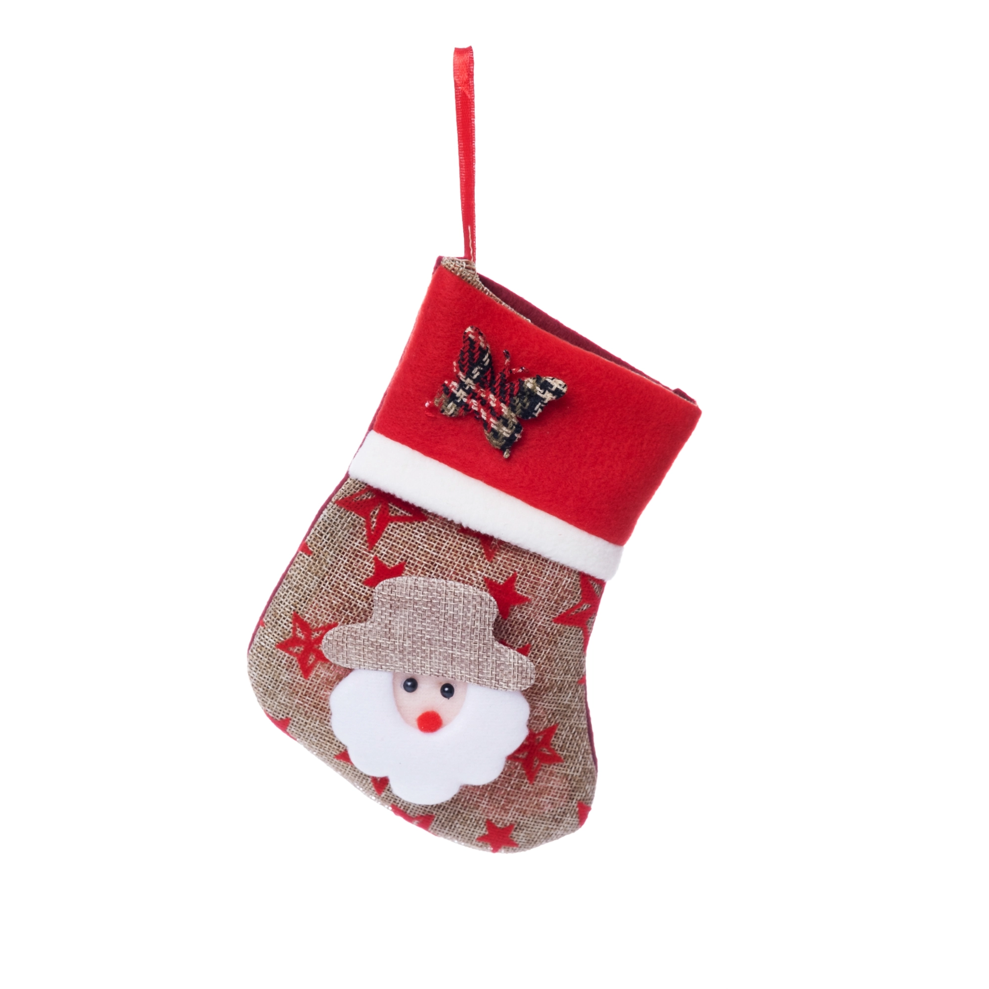 Enfeite Bota Natal 18x15cm Vermelho 15435 Bf