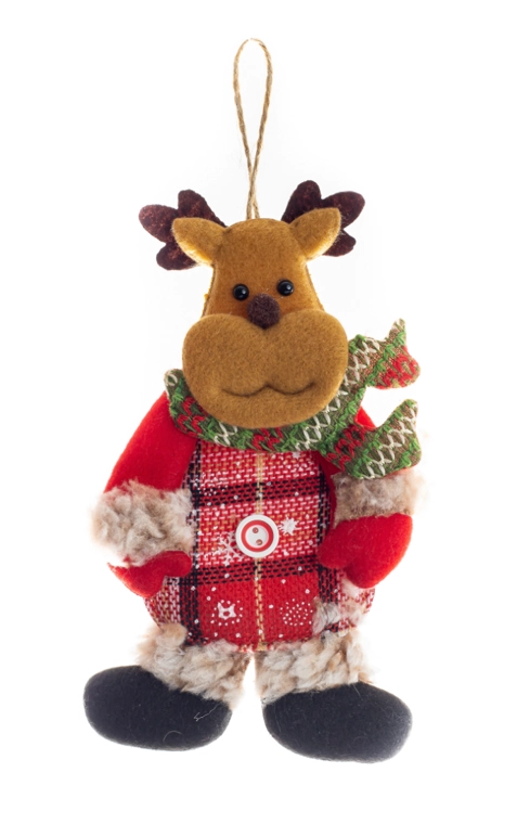 Enfeite Natal Rena Vm 11x19cm 16343 Bf
