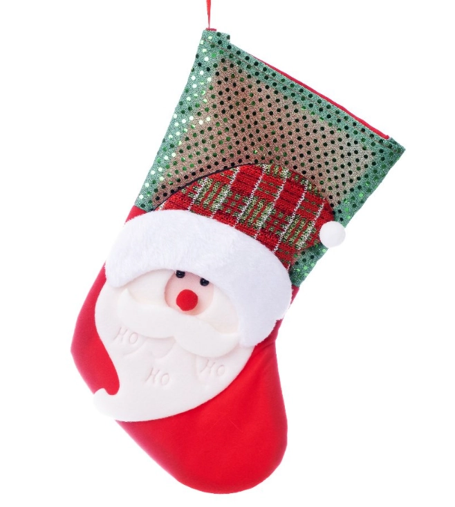 Enfeite Natal Bota Papai Noel Vm 35cmx20cm 16150 Bela Flor