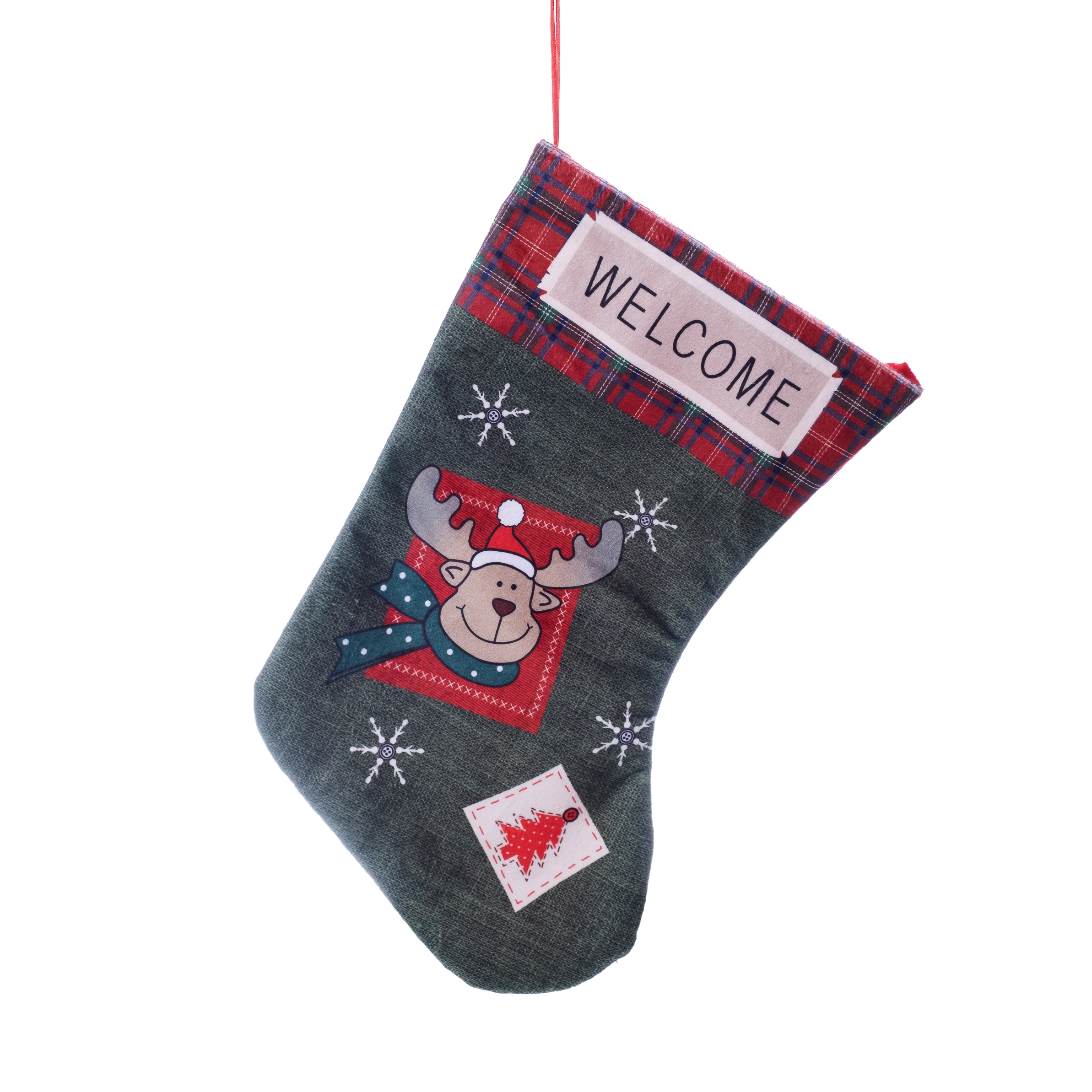 Enfeite Bota Boneco Neve Welcome Mar 16159 Bela Flor
