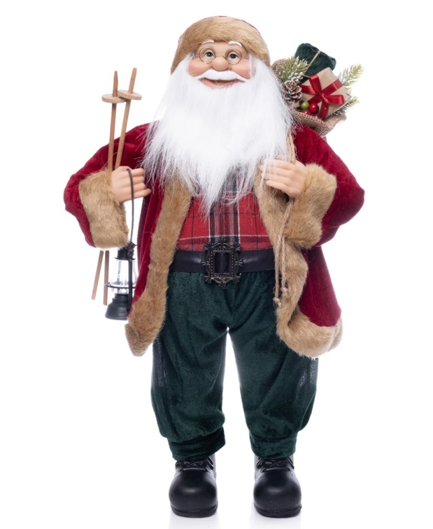 Papai Noel Lanterna 60cm Xm Bm2003 Bela Flor