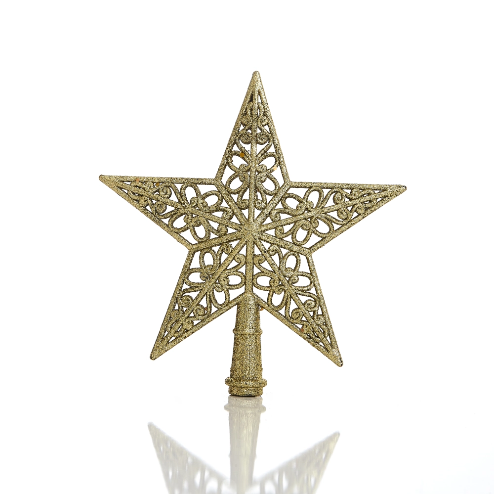 Ponteira Estrela Floral Dourado 21cm 13055dr Bela Flor